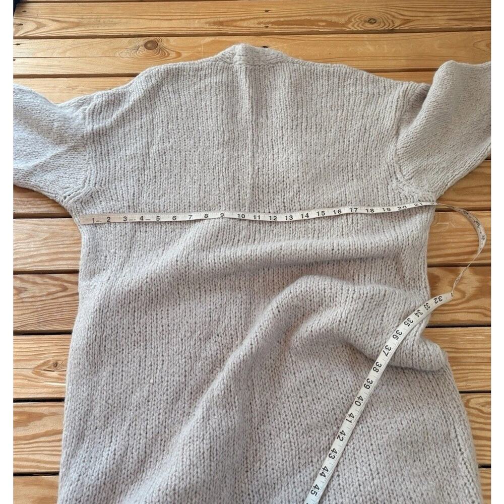 Lea & Luc NWT $179 Women’s Long Pocket Cardigan mohair Sweater Size 1 Beige Ap - Picture 8 of 9